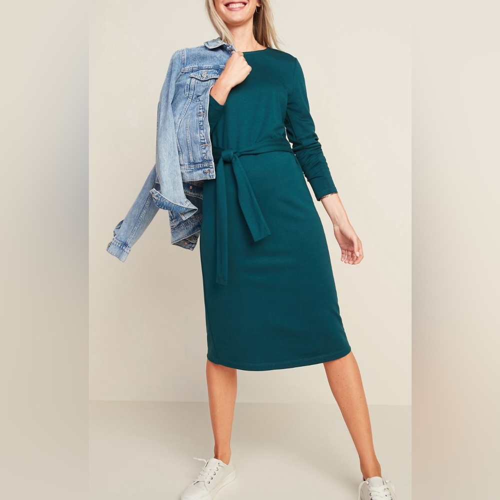 Old Navy Green Long Sleeve Dress